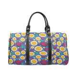 Passion fruit blue background Travel Bag