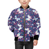Colorful butterfly flower pattern.eps Kids' Boys' Girls' Bomber Jacket