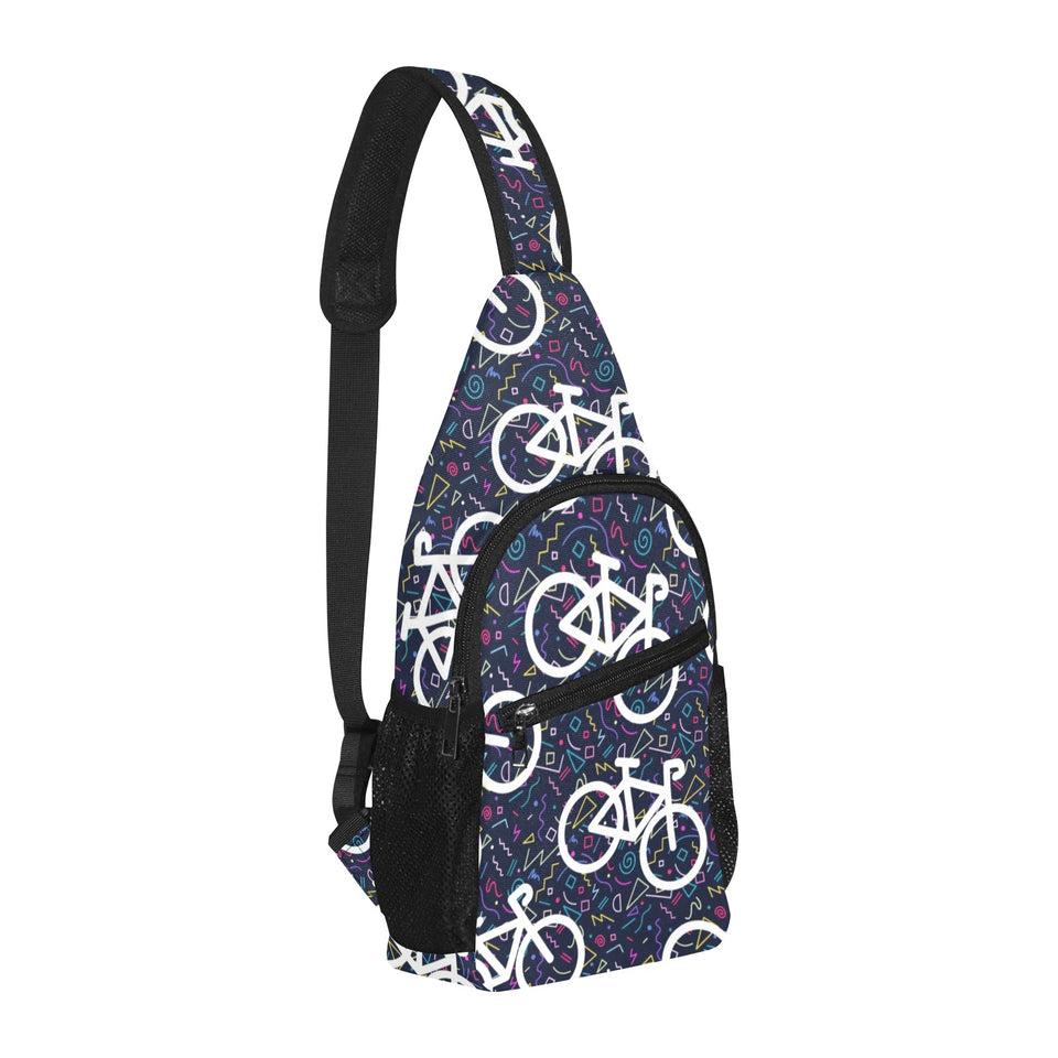 Bicycle Pattern Print Design 03 All Over Print Chest Bag