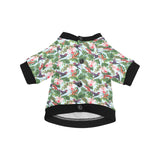 Hummingbird Pattern Print Design 05 All Over Print Pet Dog Round Neck Fuzzy Shirt