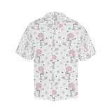 Cute poodle dog star pattern Men's All Over Print Hawaiian Shirt