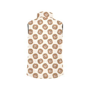 Lion Pattern Print Design 01 Men's Padded Vest
