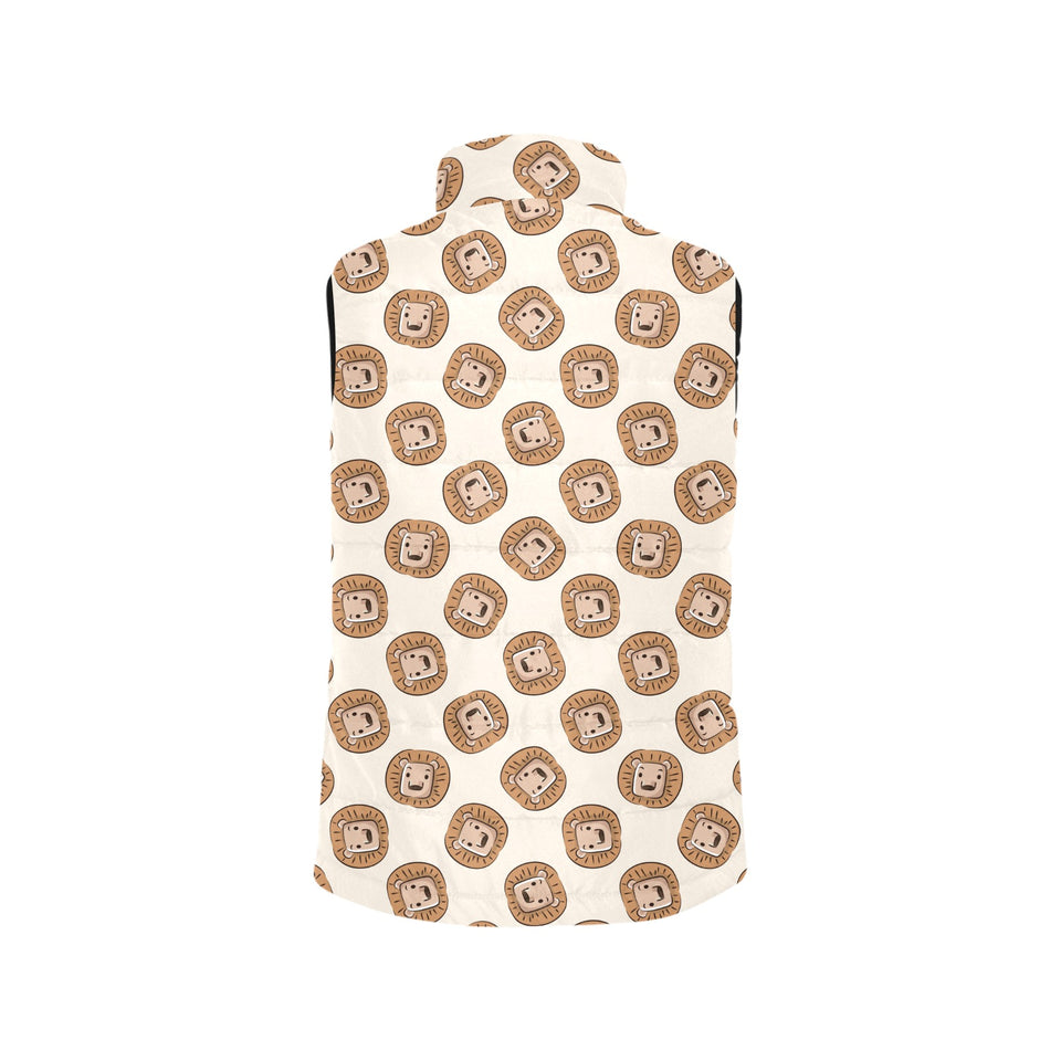 Lion Pattern Print Design 01 Men's Padded Vest