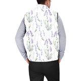 Hand painting Watercolor Lavender Men's Padded Vest