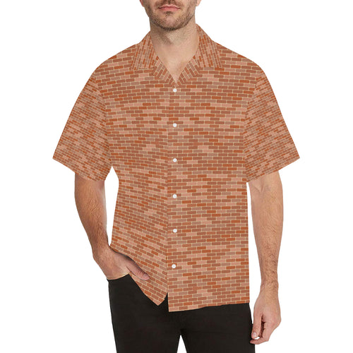 Brick Printed Pattern Print Design 02 Men's All Over Print Hawaiian Shirt (Model T58)