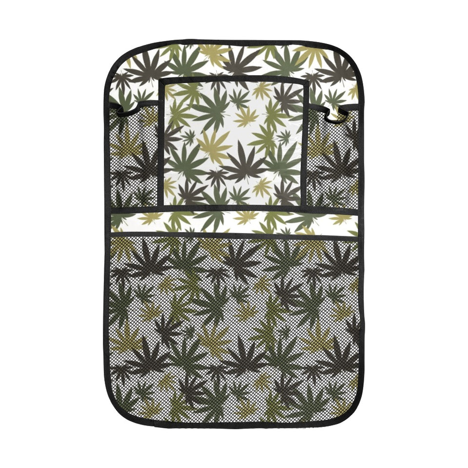 Canabis Marijuana Weed Pattern Print Design 05 Car Seat Back Organizer