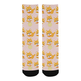 Cute shiba inu dog pattern Crew Socks