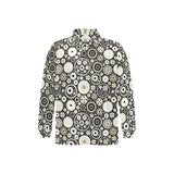 Gear Pattern Print Design 02 Men's Long Sleeve Polo Shirt