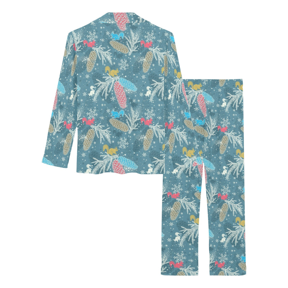 Squirrel Pattern Print Design 01 Women's Long Pajama Set