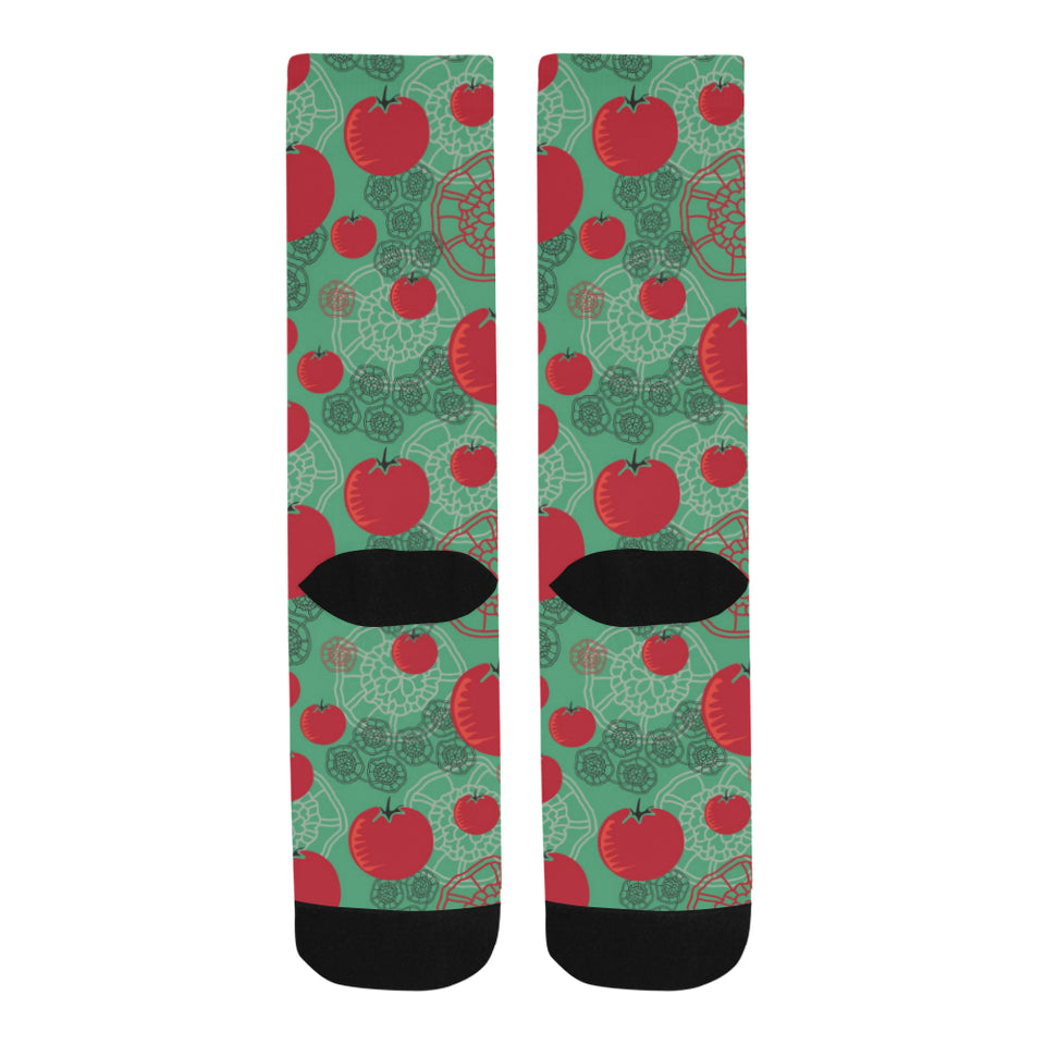 Tomato design pattern Crew Socks