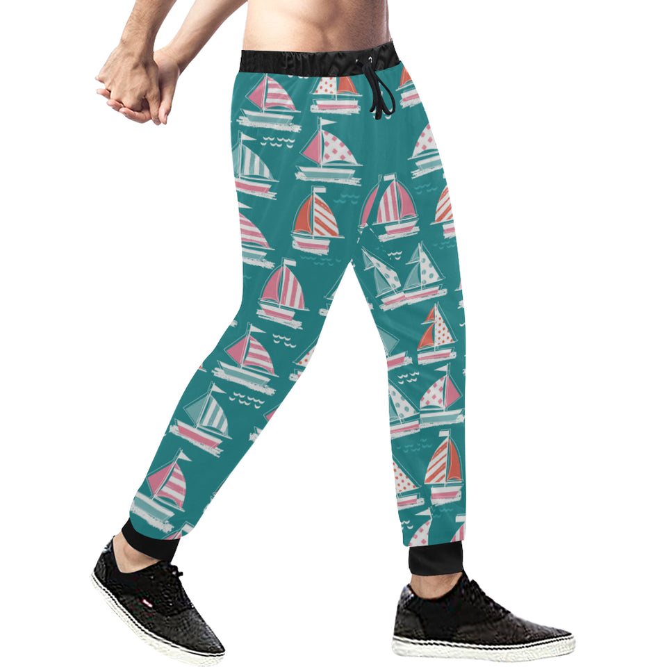 Cute sailboat pattern Unisex Casual Sweatpants