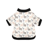 Llama Alpaca pattern All Over Print Pet Dog Round Neck Fuzzy Shirt