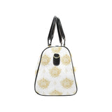 Gold Ornamental lotue waterlily symbol pattern Travel Bag