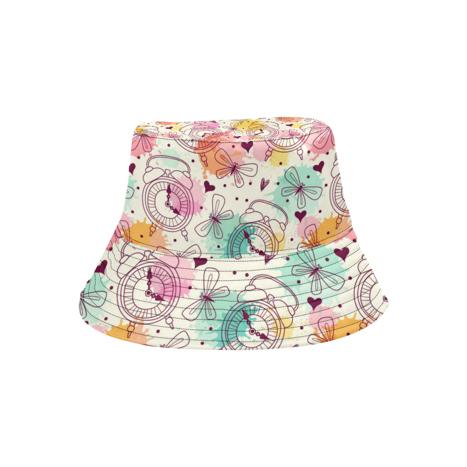 Clock butterfly pattern Unisex Bucket Hat