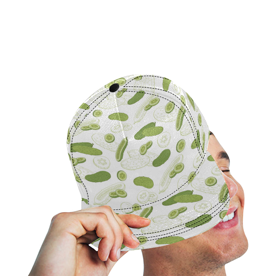 Cucumber sketch pattern All Over Print Snapback Cap