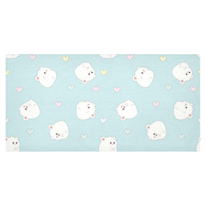 White cute hamsters heart pattern Tablecloth