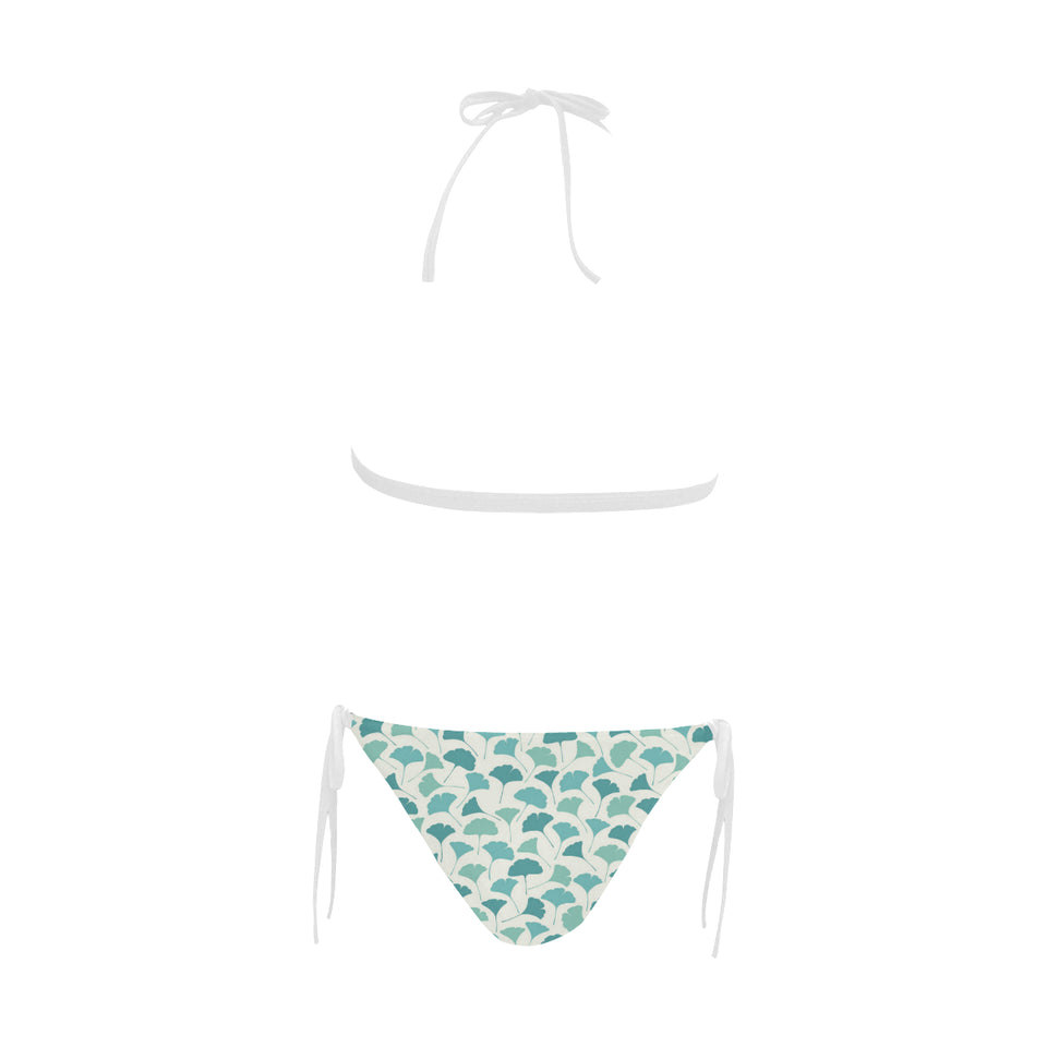 Green ginkgo leaves pattern Sexy Bikinis Two-Piece Swimsuits