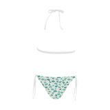 Green ginkgo leaves pattern Sexy Bikinis Two-Piece Swimsuits
