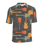 electric guitars pattern Men's All Over Print Polo Shirt