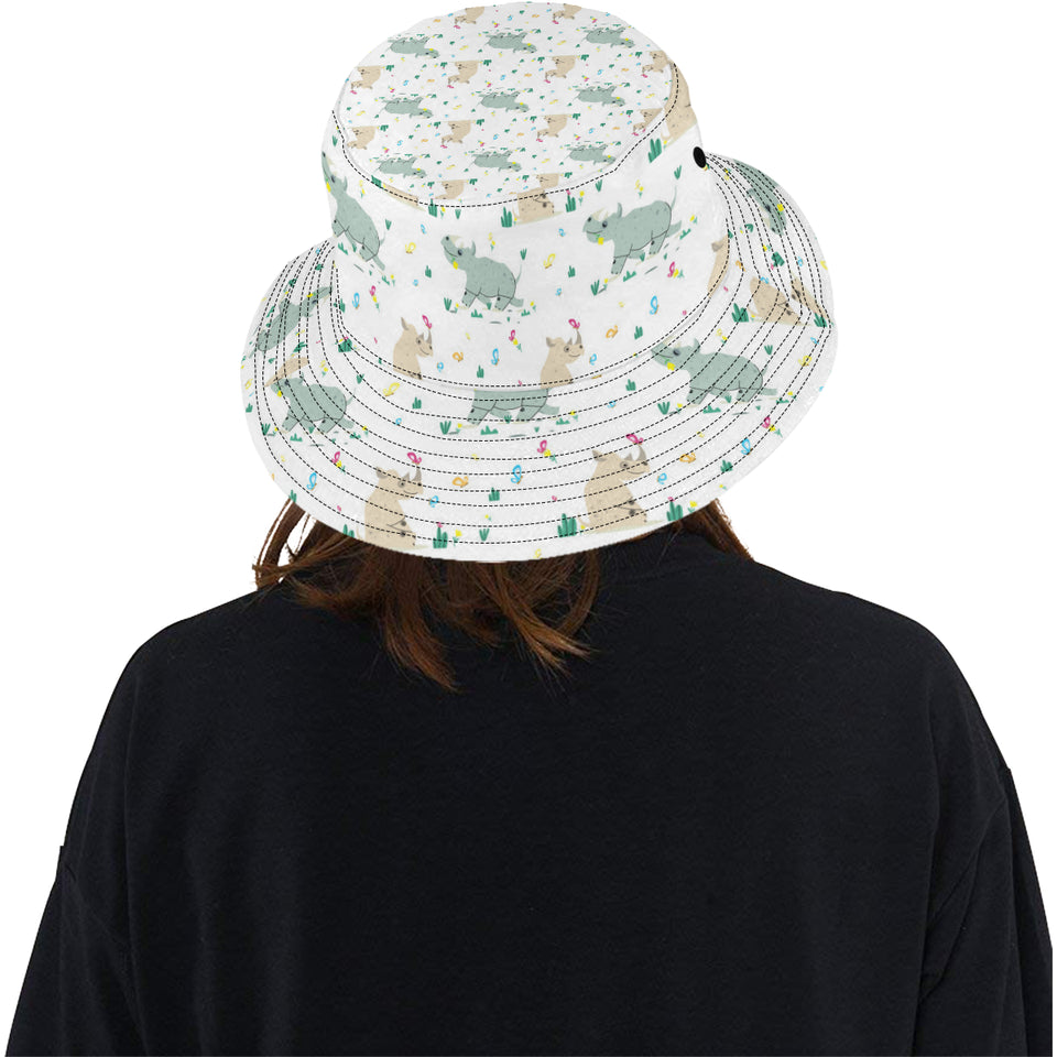 Cute Rhino pattern Unisex Bucket Hat