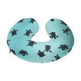 Sea turtle with blue ocean backgroud U-Shaped Travel Neck Pillow