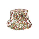 Red tulips and daffodils pattern Unisex Bucket Hat