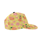 Grapefruit yellow background All Over Print Snapback Cap