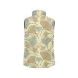 Ginkgo leaves design pattern Women's Padded Vest