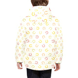 Horseshoes Pattern Print Design 02 Kids' Boys' Girls' Padded Hooded Jacket