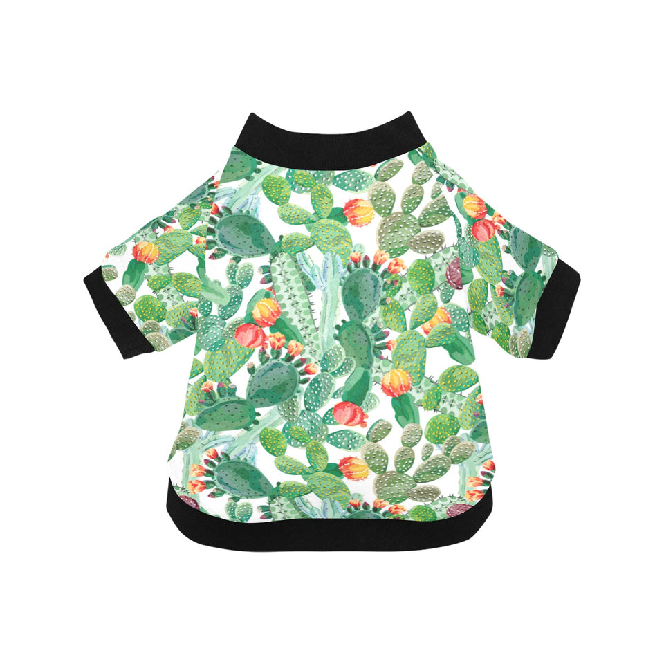 Cactus design pattern copy All Over Print Pet Dog Round Neck Fuzzy Shirt