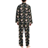 Hummingbird Pattern Print Design 03 Men's Long Pajama Set