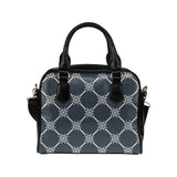 nautical steering wheel rope pattern Shoulder Handbag
