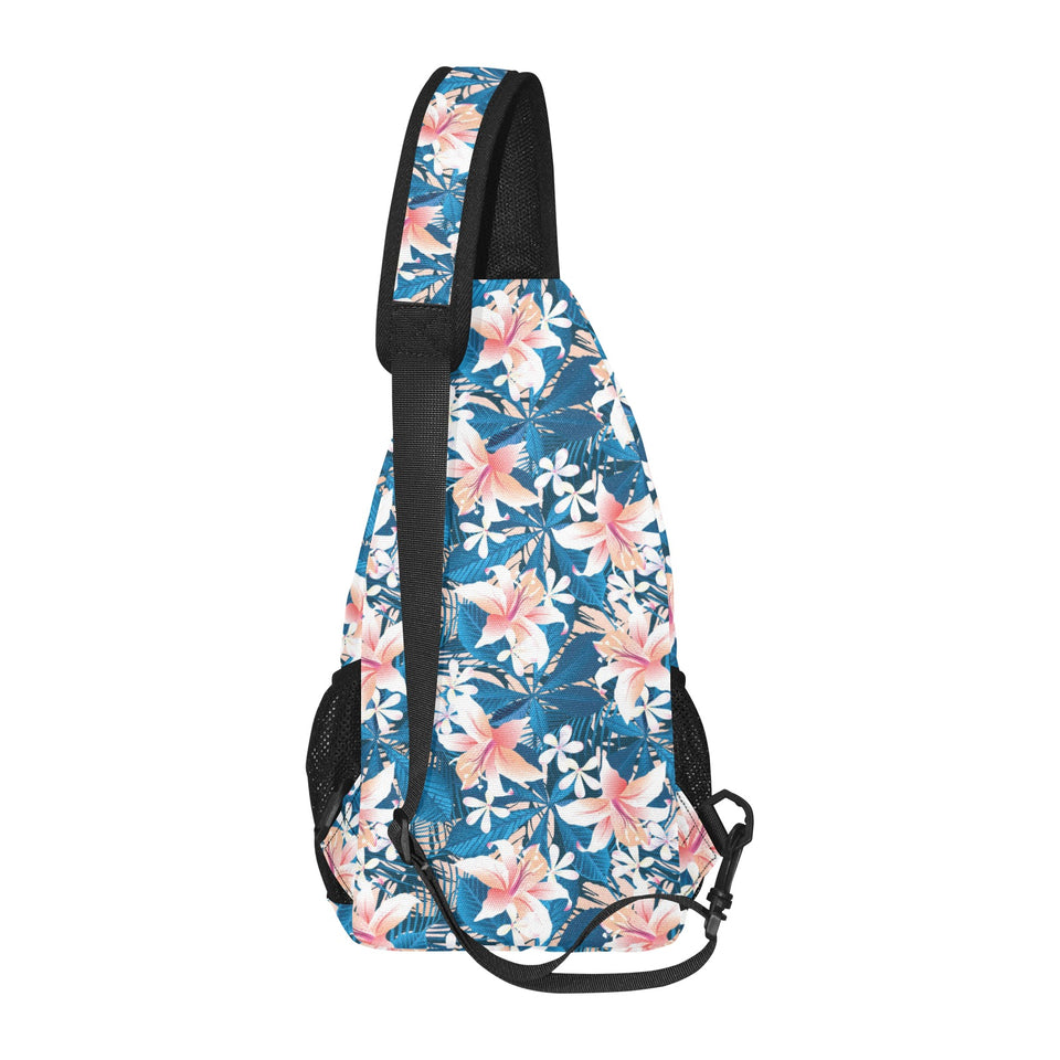 Hibiscus Pattern Print Design 02 All Over Print Chest Bag