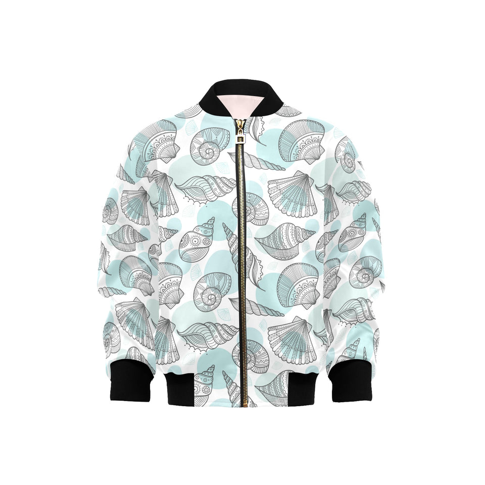 Shell polynesian tribal Kids' Boys' Girls' Bomber Jacket
