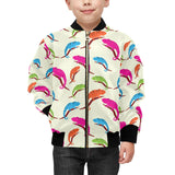 Colorful Chameleon lizard pattern Kids' Boys' Girls' Bomber Jacket