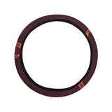 Boomerang Australian aboriginal ornament circle bl Car Steering Wheel Cover