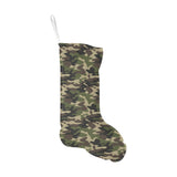 Dark Green camouflage pattern Christmas Stocking
