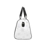 Snowflake pattern white background Travel Bag