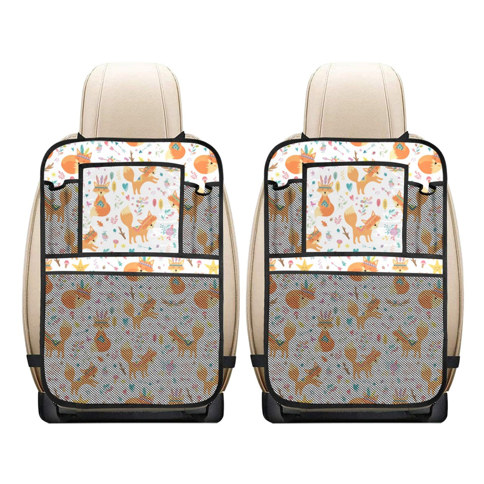 cute tribal fox pattern Car Seat Back Organizer