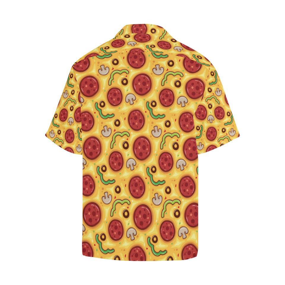 Pizza texture pattern Men's All Over Print Hawaiian Shirt