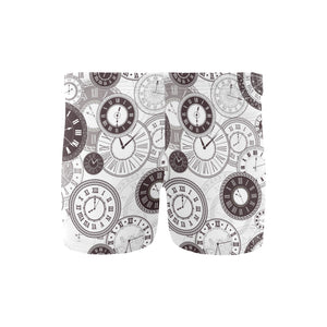 Classic vintage clock pattern Men's Swimming Trunks