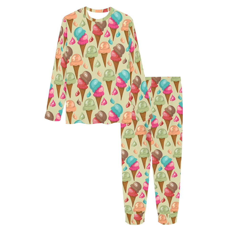 Colorful ice cream pattern Women's All Over Print Pajama Set