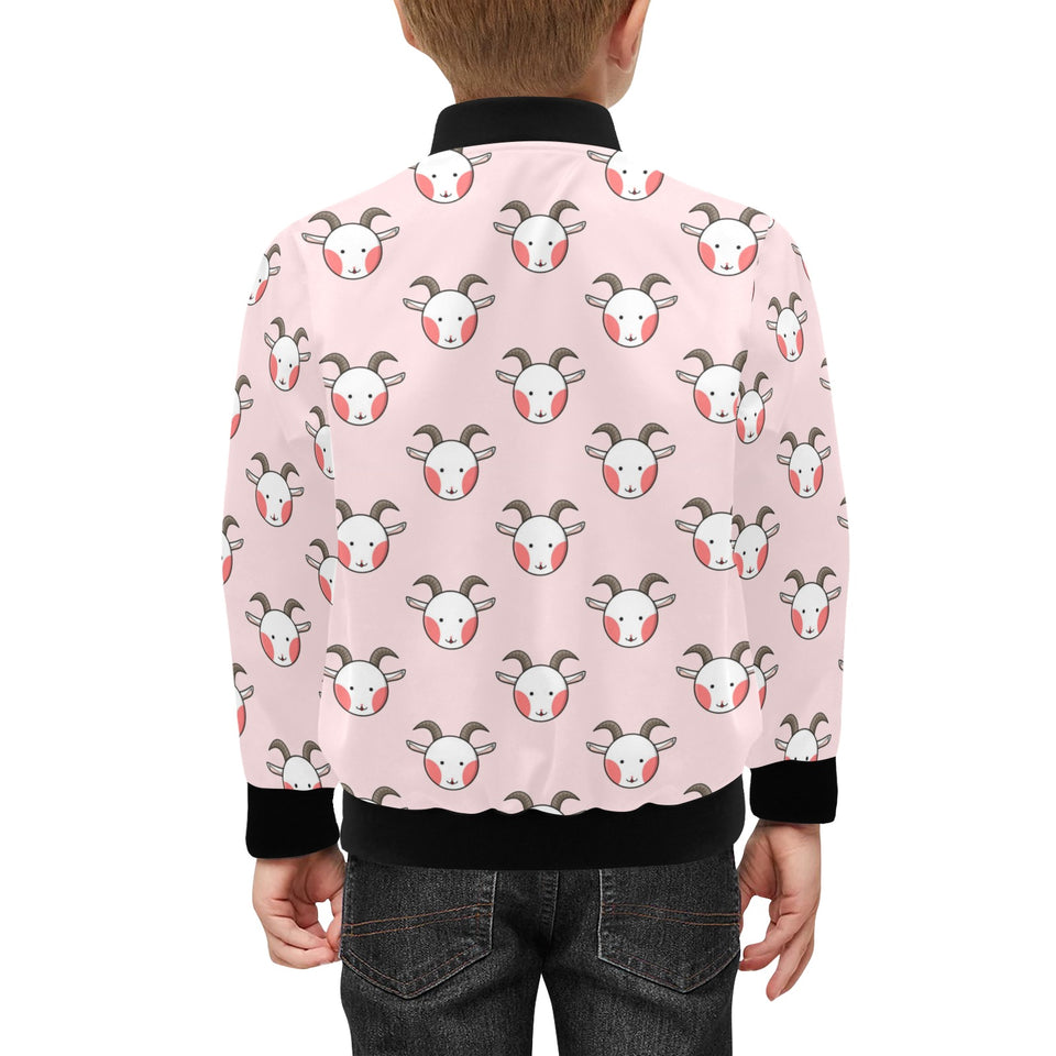 Cute goat pattern Kids' Boys' Girls' Bomber Jacket