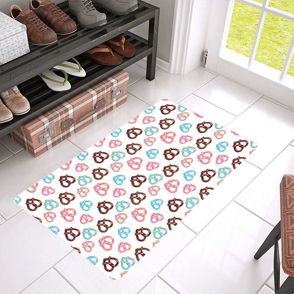 Pretzels Pattern Print Design 04 Doormat