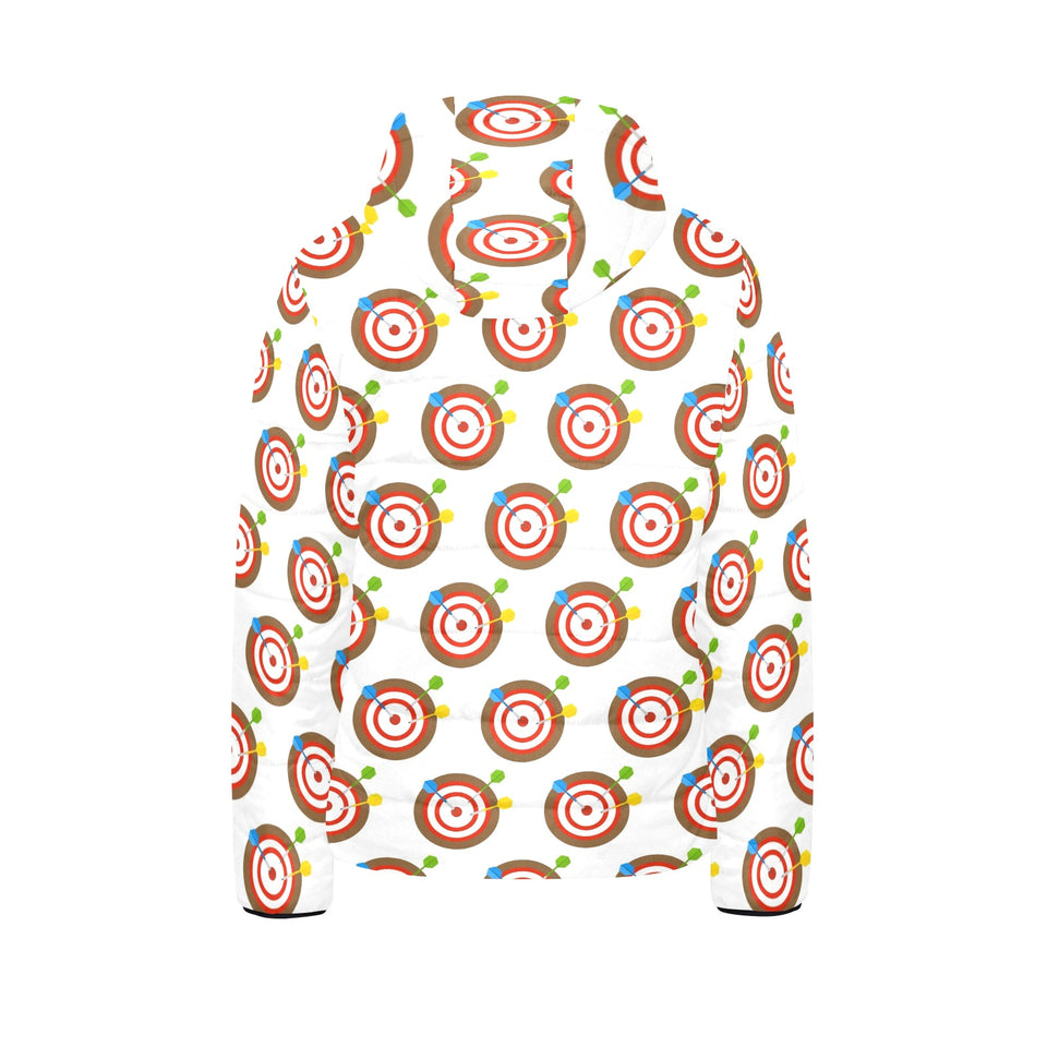 Darts Pattern Print Design 04 Kids' Boys' Girls' Padded Hooded Jacket