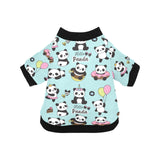 Cute baby panda pattern All Over Print Pet Dog Round Neck Fuzzy Shirt