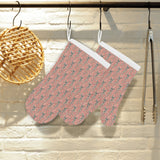 Eiffel Tower Flower Pattern Design 03 Heat Resistant Oven Mitts