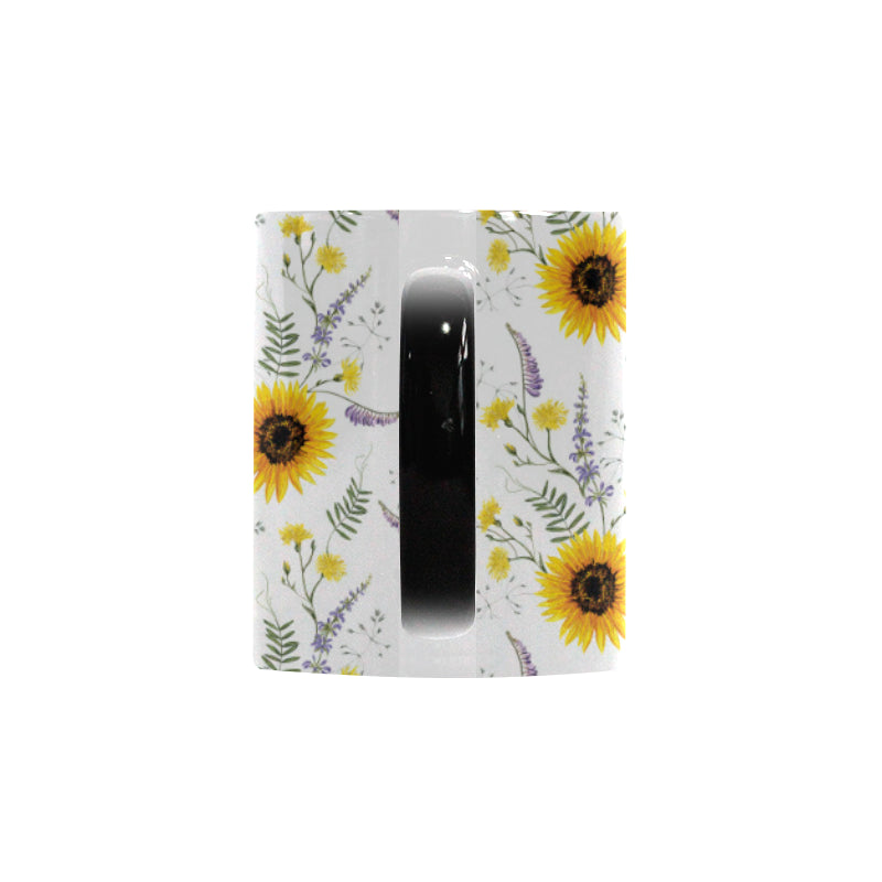 beautiful sunflowers pattern Morphing Mug Heat Changing Mug