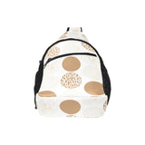 Gold Texture mushroom pattern All Over Print Chest Bag