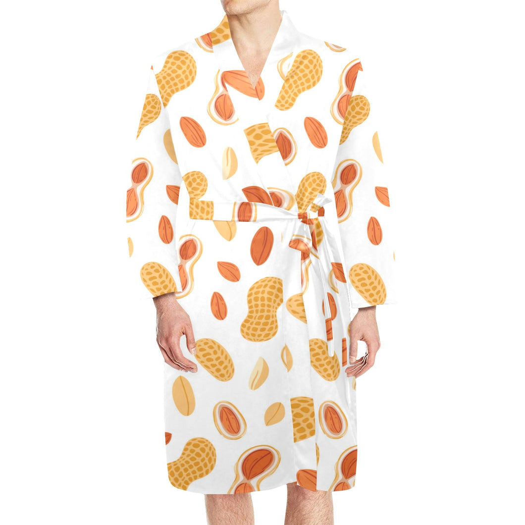 peanuts pattern Men's Long Sleeve Belted Night Robe